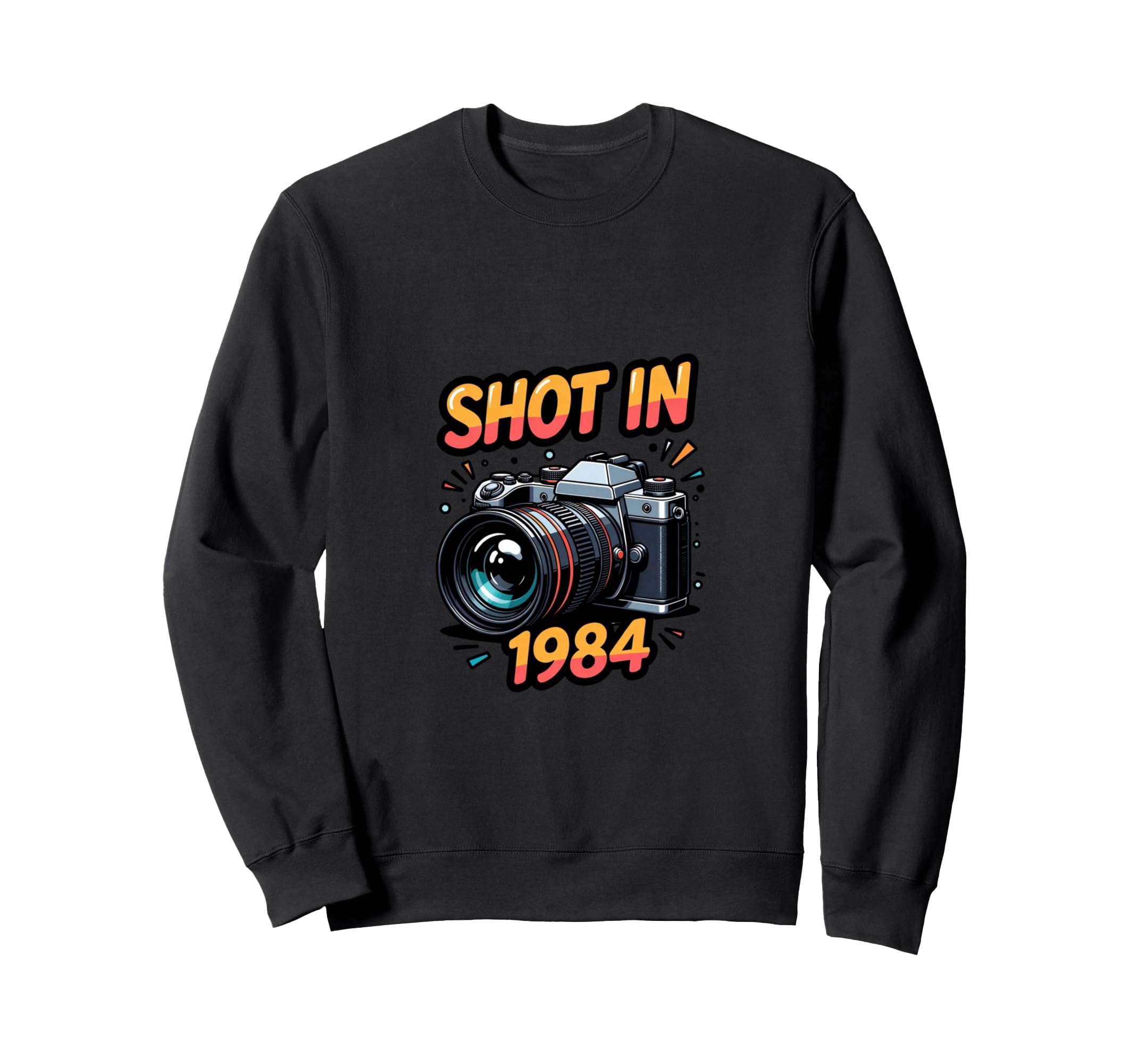 Photographer 1984 Camera Lover Photo Sweatshirt - Graphic Print for Adults - T-Shirt, Sweatshirt, Hoodie