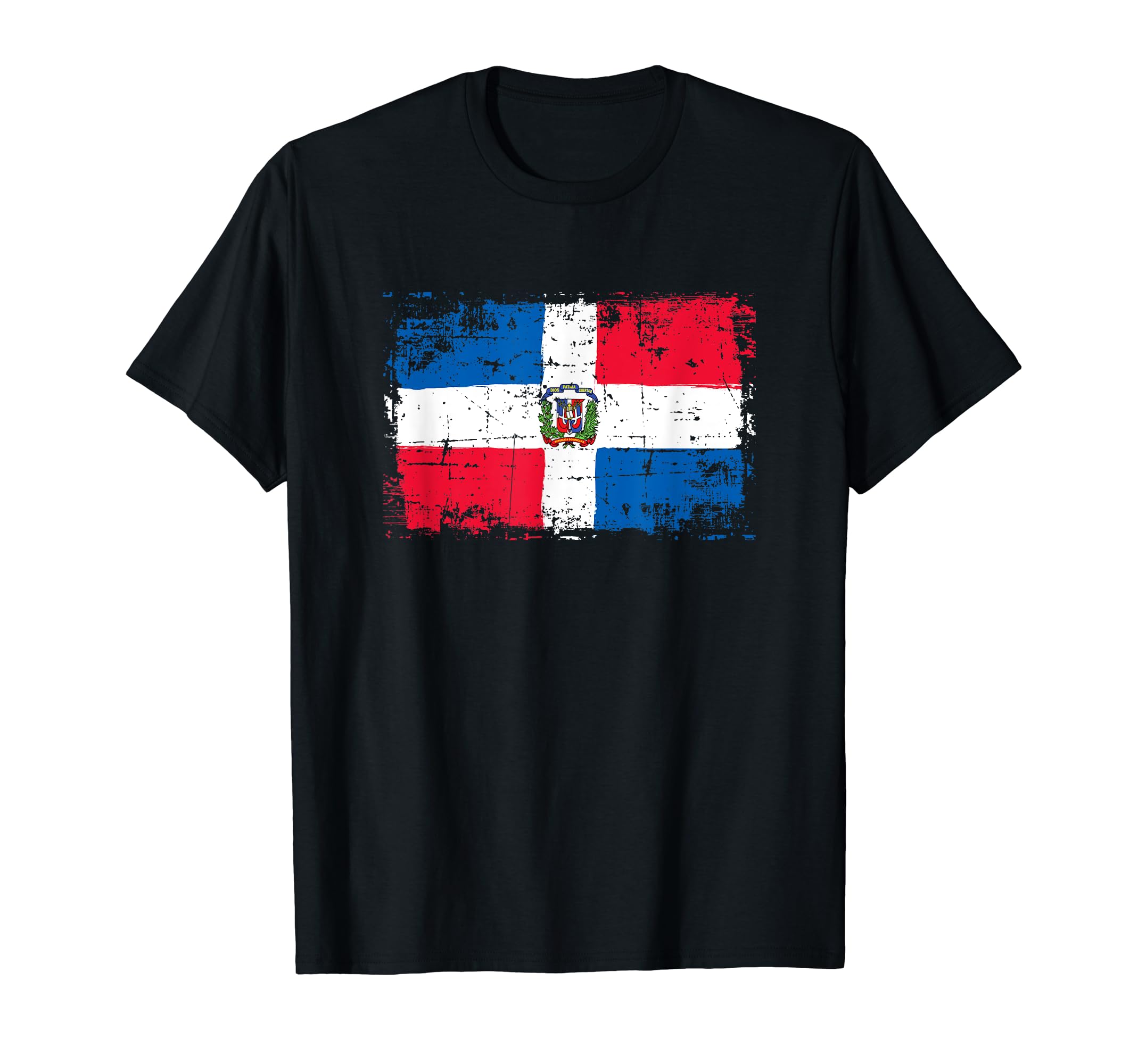 Dominican Republic Flag Distressed T-Shirt - Streetwear Style Men Women - T-Shirt, Sweatshirt, Hoodie