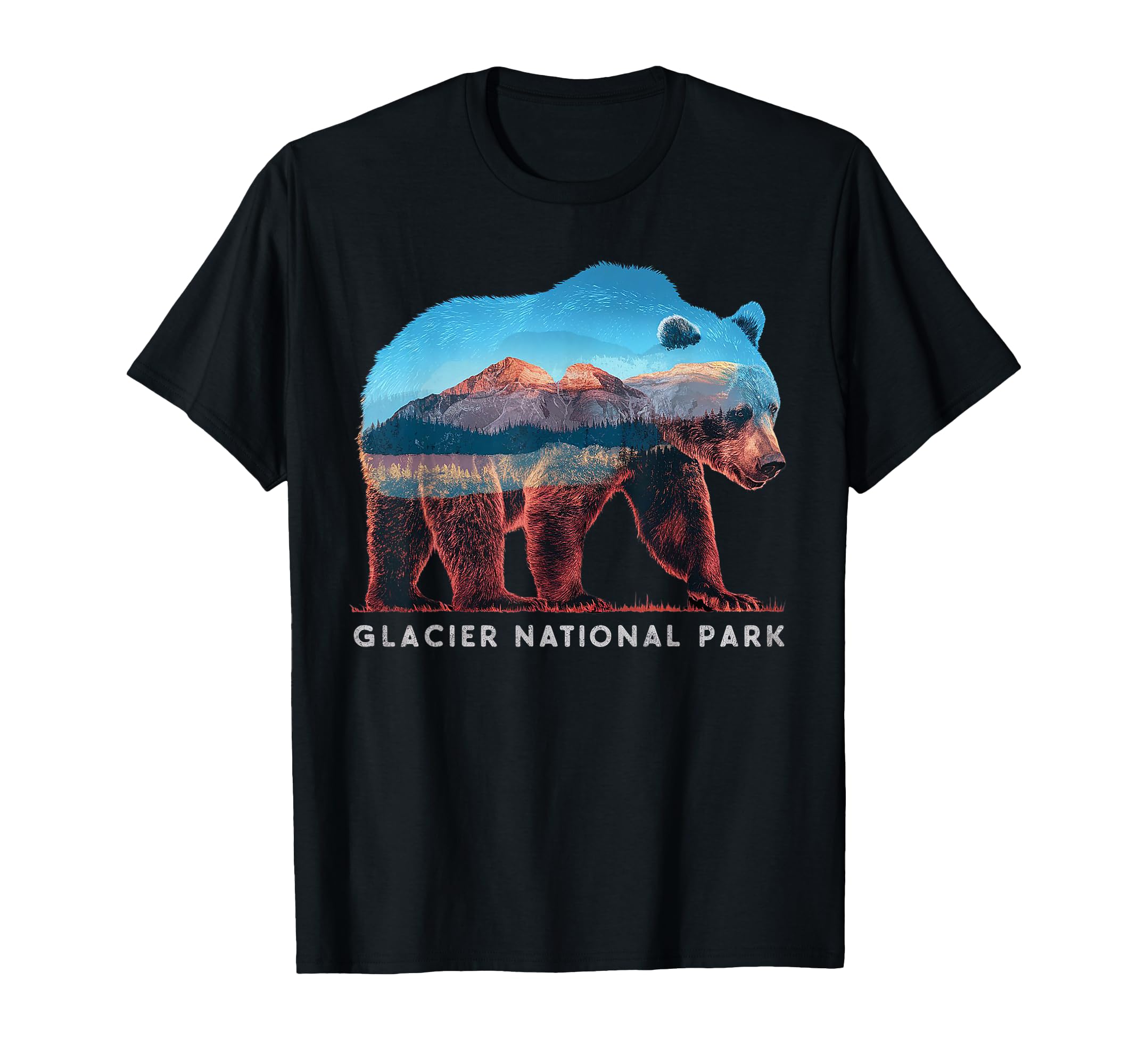 Distressed Glacier Bear Glacier T-Shirt - Casual Everyday Wear Men Women - T-Shirt, Sweatshirt, Hoodie