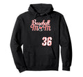 Baseball Mom Mothers Day 36 Baseball Hoodie - Trendy Graphic for Adults - T-Shirt, Sweatshirt, Hoodie