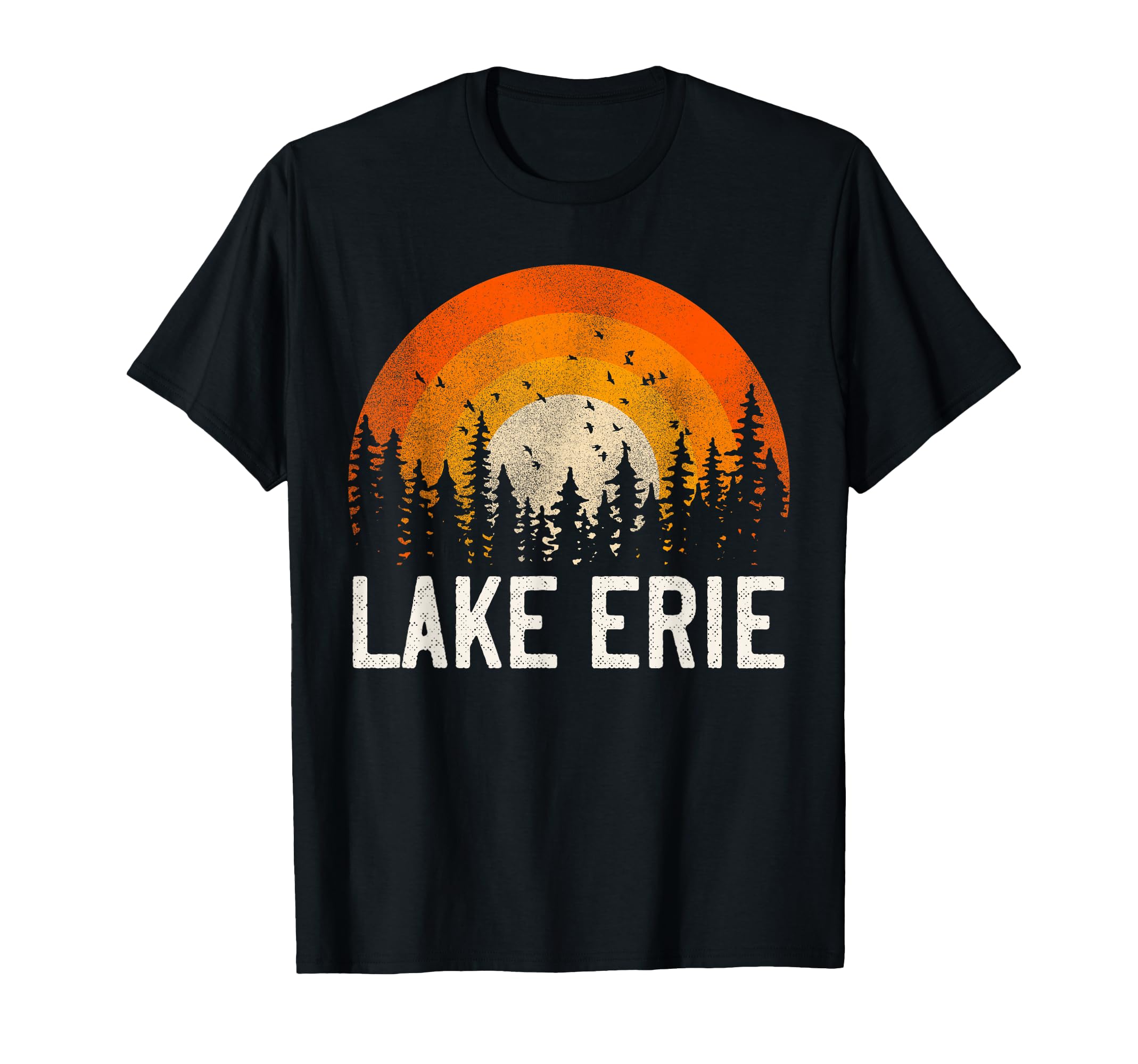Lake Erie 70S 80S T-Shirt - Fun Novelty Design for Adults - T-Shirt, Sweatshirt, Hoodie
