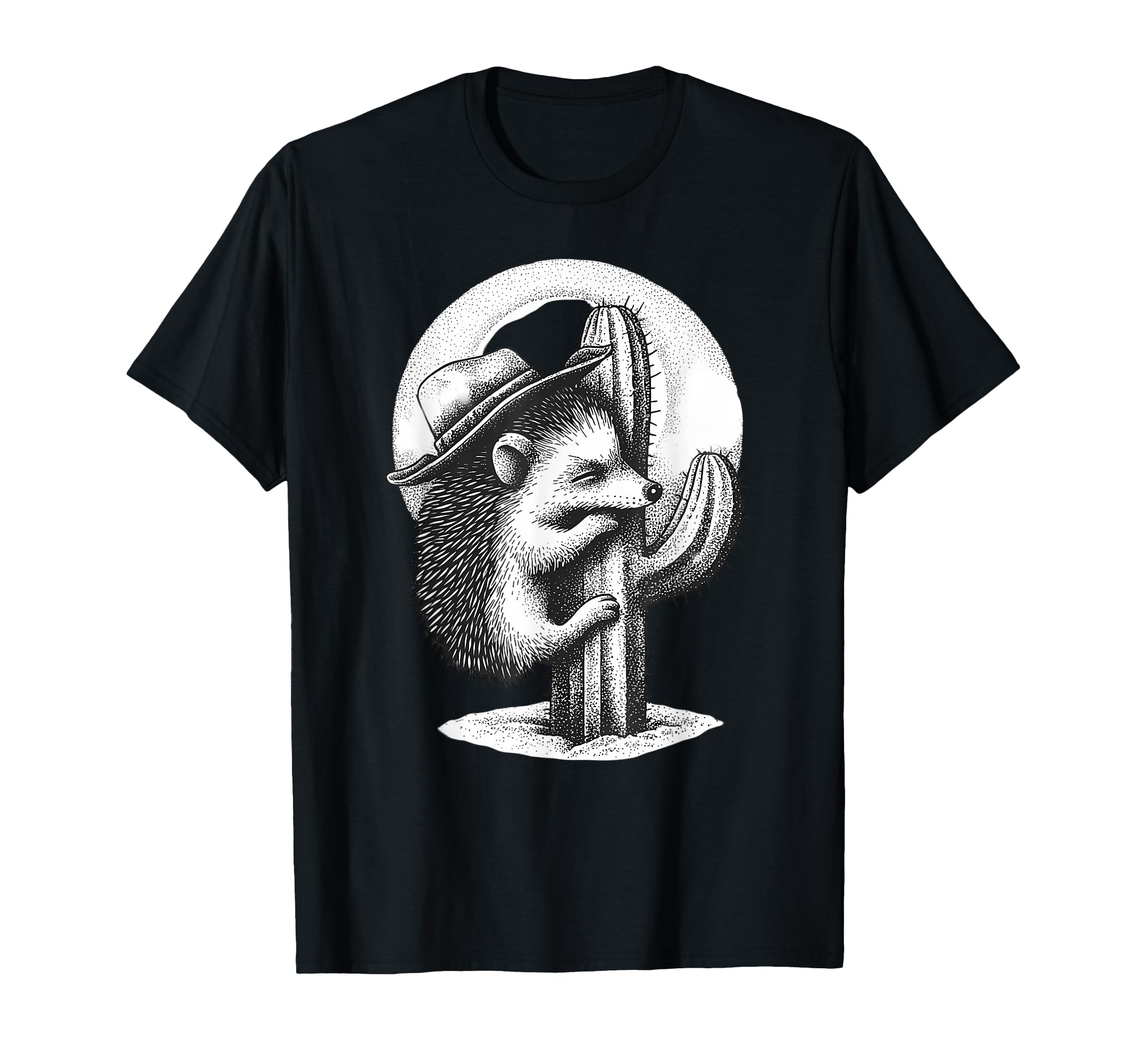 Hedgehog Cowboy Rodeo Cowgirl Western T-Shirt - Custom Art Print Men Women - T-Shirt, Sweatshirt, Hoodie