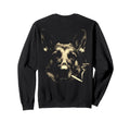 German Shepherd Smoking Cigarette Sweatshirt - Unique Graphic for Adults - T-Shirt, Sweatshirt, Hoodie