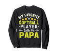 My Favorite Baseball Player Calls Sweatshirt - Aesthetic Graphic Men Women - T-Shirt, Sweatshirt, Hoodie