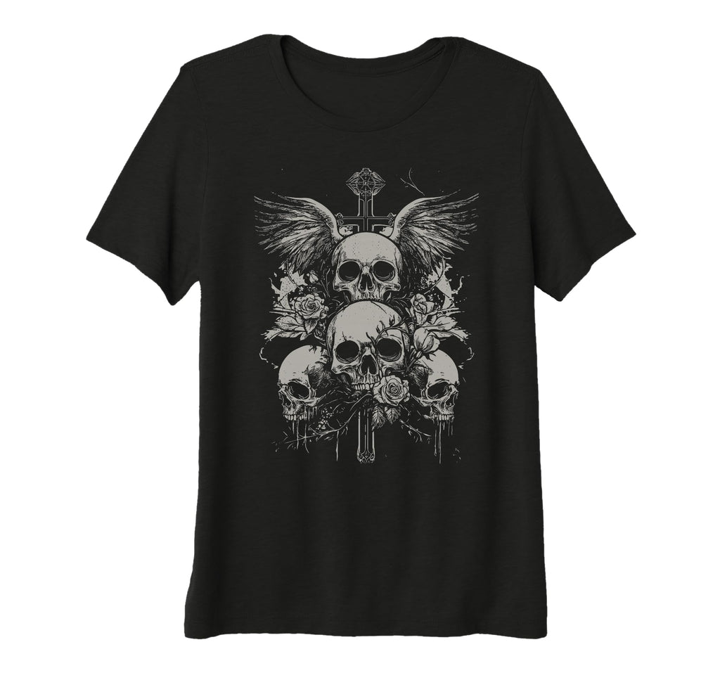 Skull Cross Y2K Grunge Aesthetic Alt T-Shirt - Fun Novelty Design Unisex - T-Shirt, Sweatshirt, Hoodie