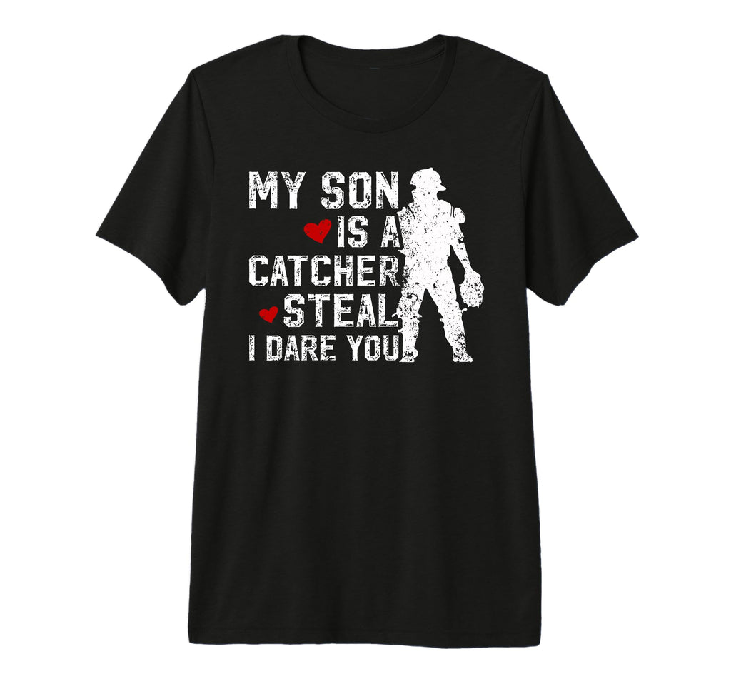 My Son Is Baseball Catcher Mom T-Shirt - Minimalist Print for Adults - T-Shirt, Sweatshirt, Hoodie