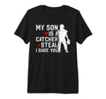 My Son Is Baseball Catcher Mom T-Shirt - Minimalist Print for Adults - T-Shirt, Sweatshirt, Hoodie