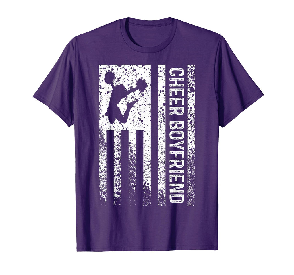 Cheer Boyfriend American Flag Bf T-Shirt - Custom Art Print Men Women - T-Shirt, Sweatshirt, Hoodie