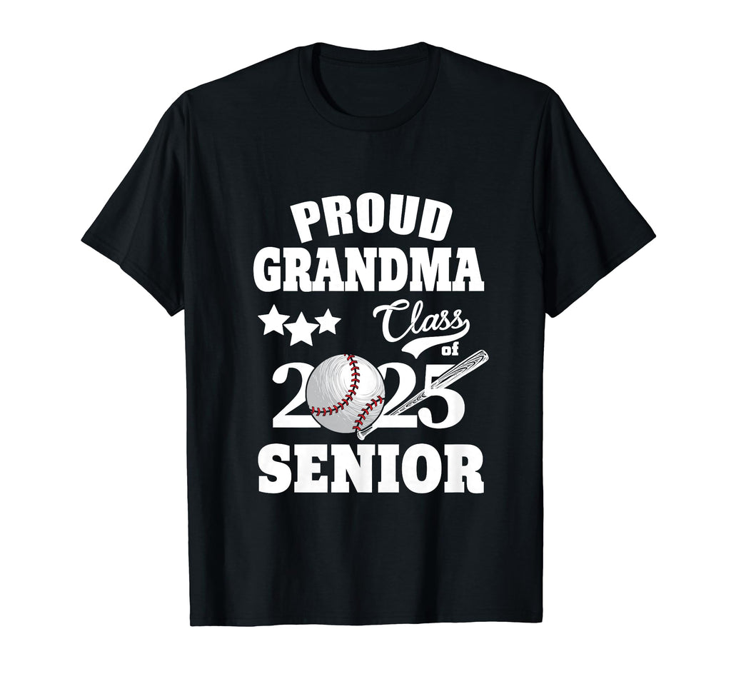 Proud Grandma Class 2025 Graduation T-Shirt - Aesthetic Graphic for Adults - T-Shirt, Sweatshirt, Hoodie