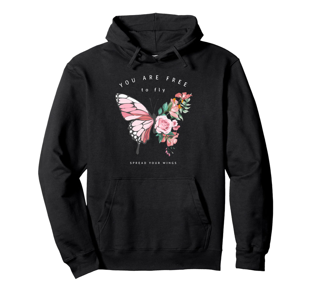 Butterfly Y2K Grunge Aesthetic Hoodie - Trendy Graphic Unisex - T-Shirt, Sweatshirt, Hoodie