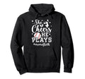 She Cheers He Plays Mom Both Cheer Hoodie - Custom Art Print for Adults - T-Shirt, Sweatshirt, Hoodie