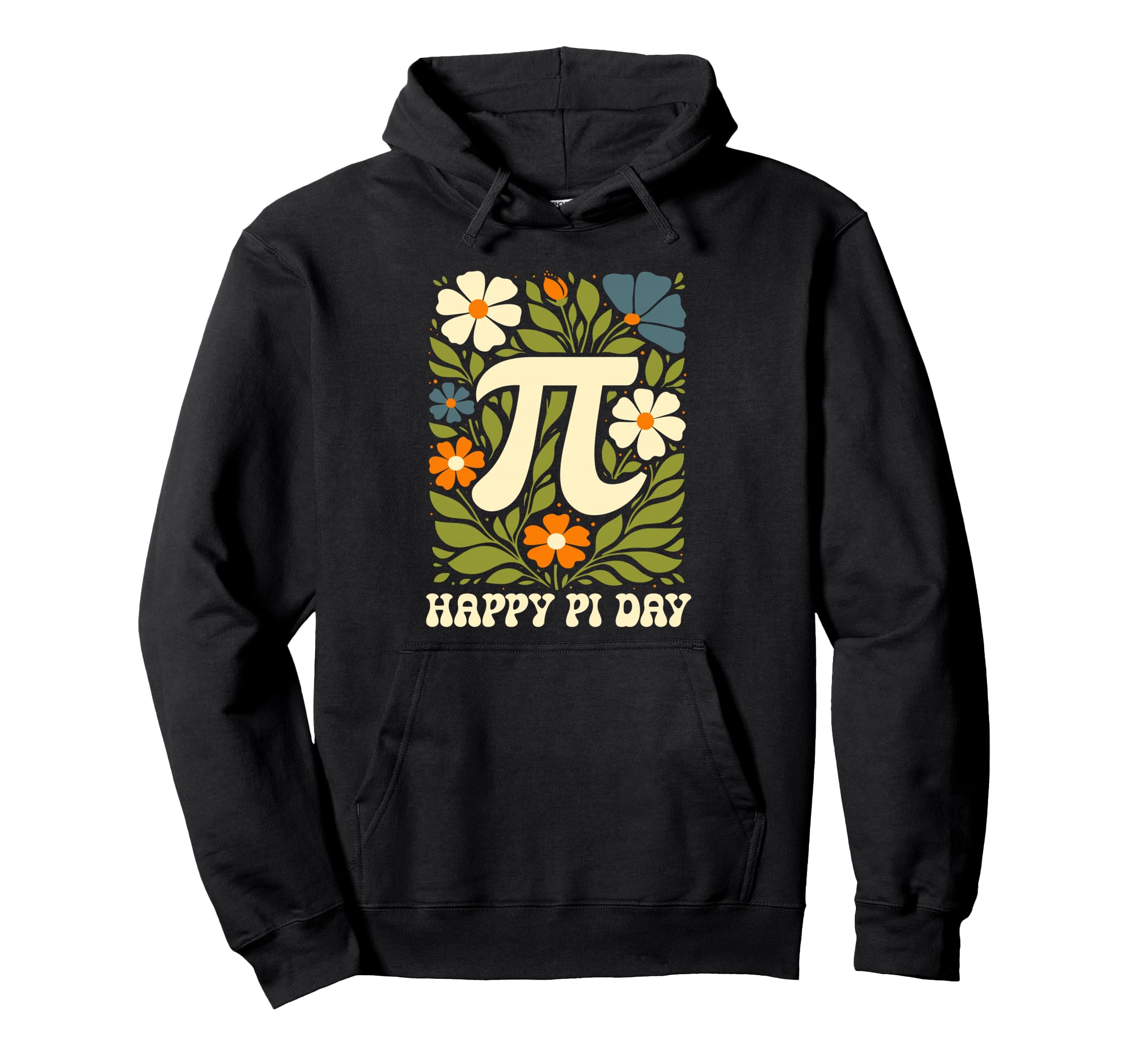 Happy Pi Day Symbol Boho Flower Math Hoodie - Casual Everyday Wear Unisex - T-Shirt, Sweatshirt, Hoodie