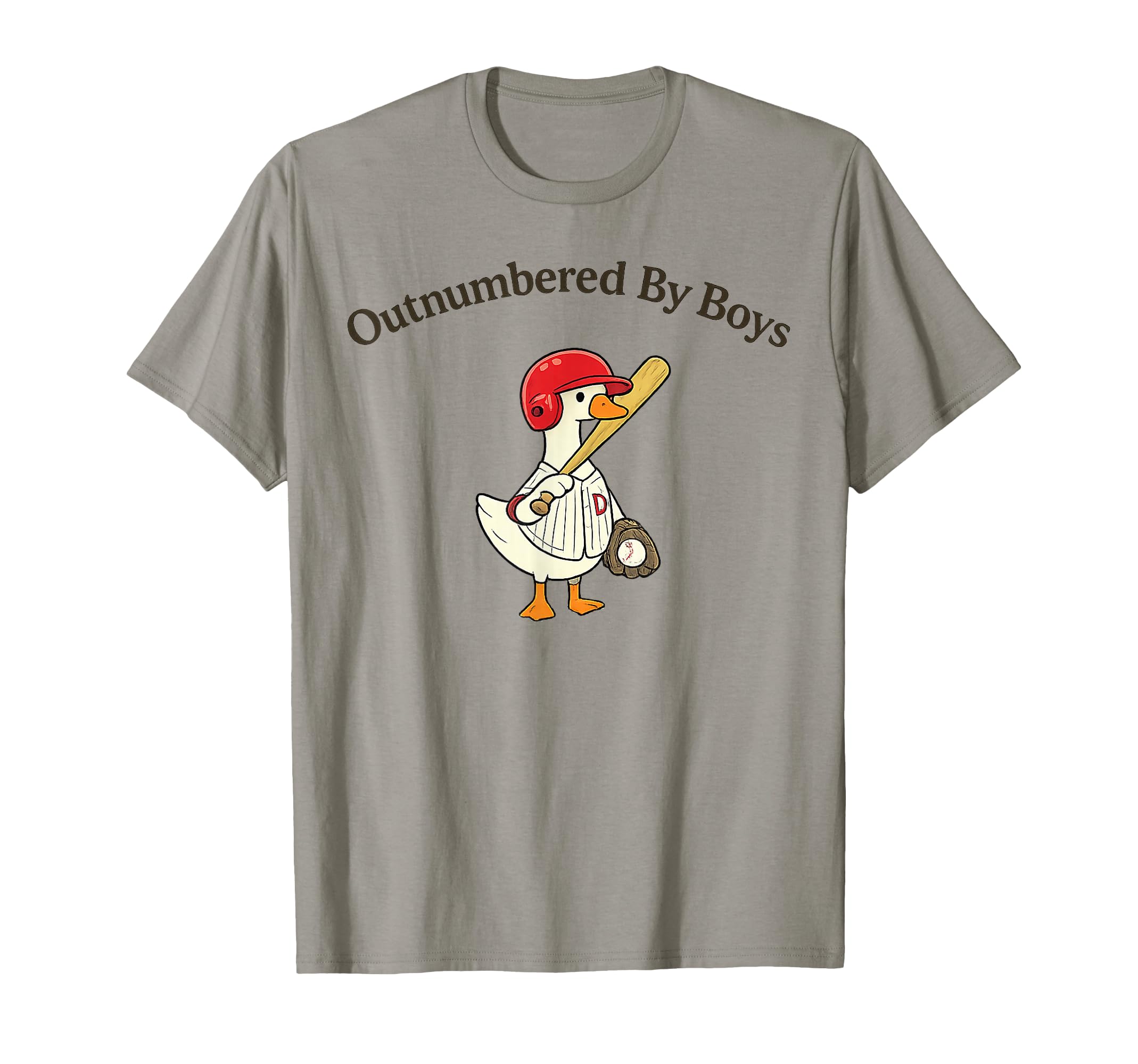 Outnumbered Baseball Dad Funny Sports T-Shirt - Minimalist Print Men Women - T-Shirt, Sweatshirt, Hoodie