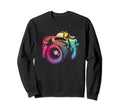 Colorful Camera Photographer Sweatshirt - Custom Art Print Men Women - T-Shirt, Sweatshirt, Hoodie