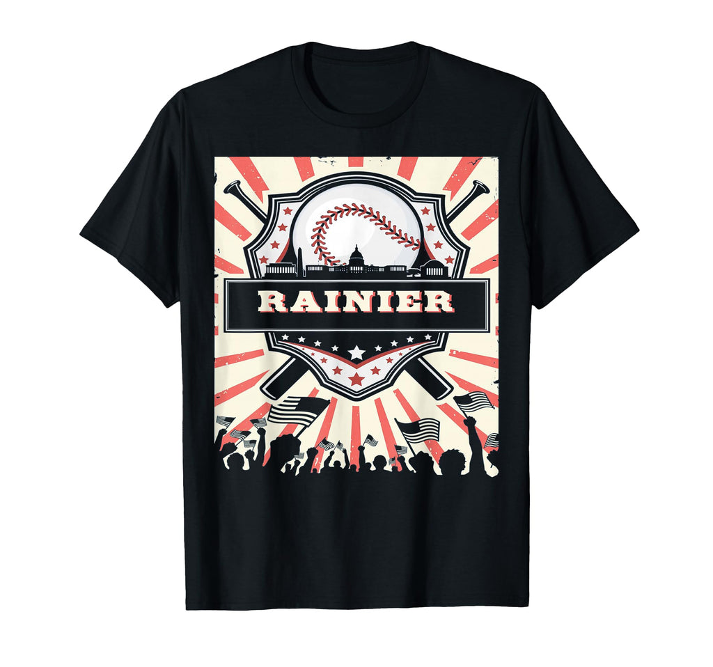 First Name Rainier Baseball Game Day T-Shirt - Minimalist Print Men Women - T-Shirt, Sweatshirt, Hoodie