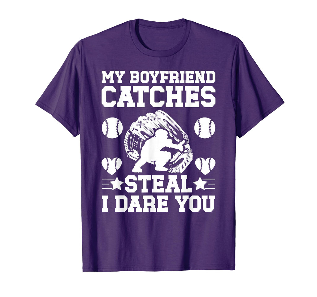 Boyfriend Catches Baseball Girlfriend T-Shirt - Graphic Print Unisex - T-Shirt, Sweatshirt, Hoodie