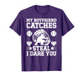 Boyfriend Catches Baseball Girlfriend T-Shirt - Graphic Print Unisex - T-Shirt, Sweatshirt, Hoodie