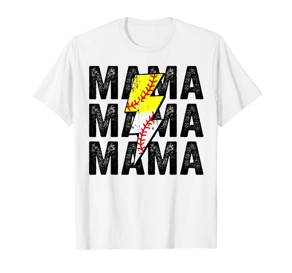 Mama Ball Mom Baseball Softball T-Shirt - Fun Novelty Design for Adults - T-Shirt, Sweatshirt, Hoodie