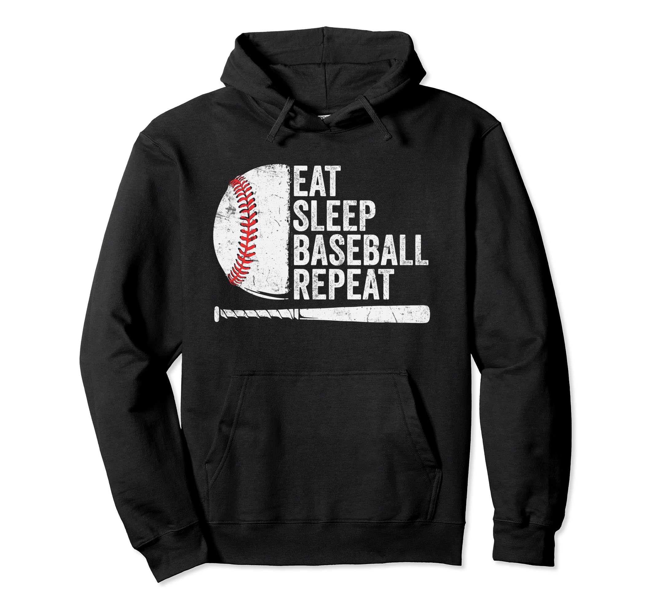 Funny Baseball Dad Eat Sleep Hoodie - Casual Everyday Wear Men Women - T-Shirt, Sweatshirt, Hoodie