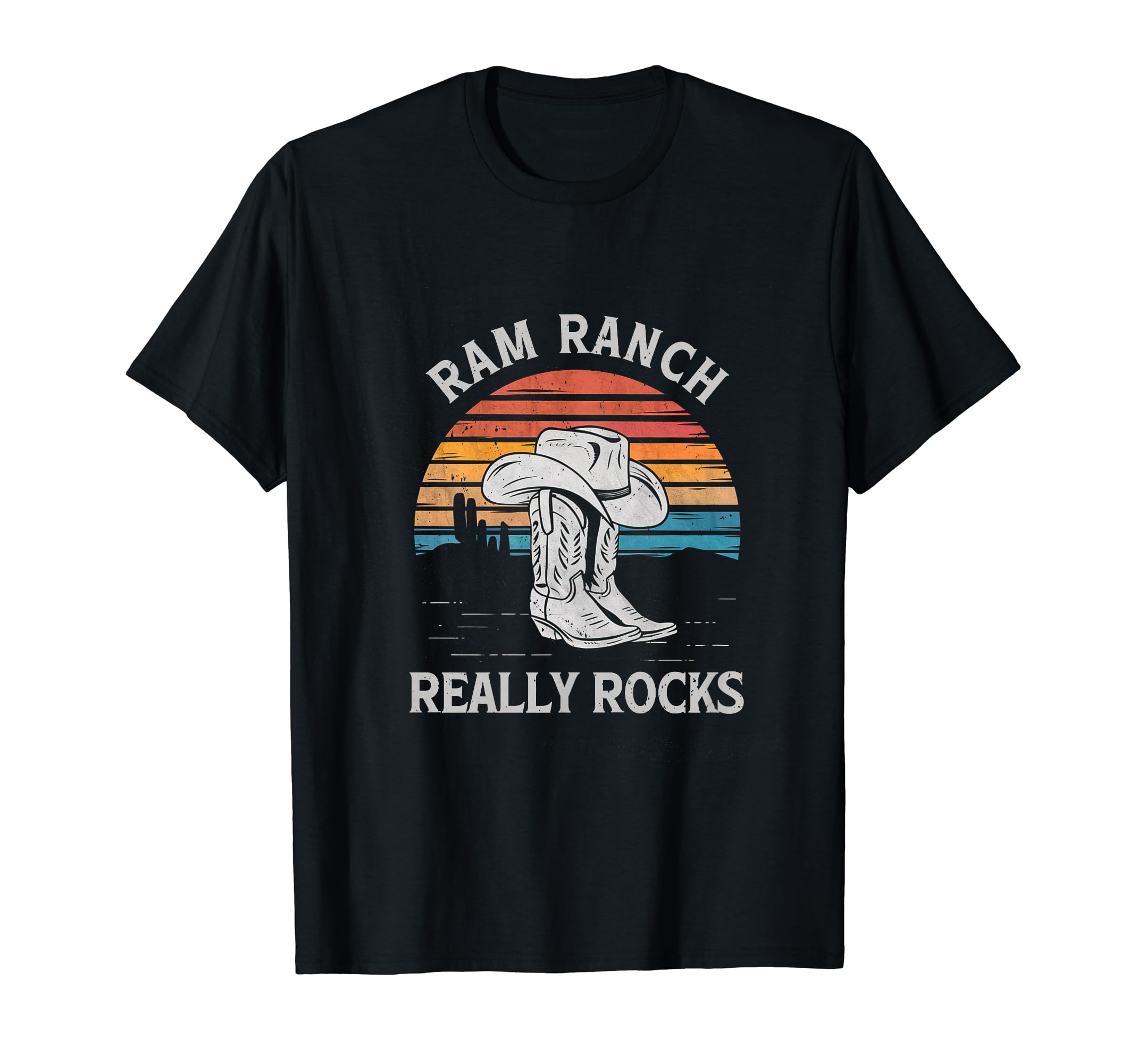 Ram Ranch Really Rocks Cowboy Boots T-Shirt - Unique Graphic Men Women - T-Shirt, Sweatshirt, Hoodie