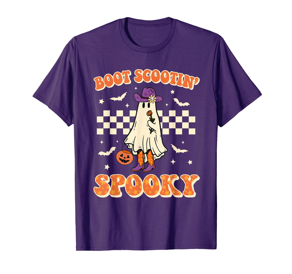 Halloween Cowgirl Ghost Western Boot T-Shirt - Streetwear Style Men Women - T-Shirt, Sweatshirt, Hoodie