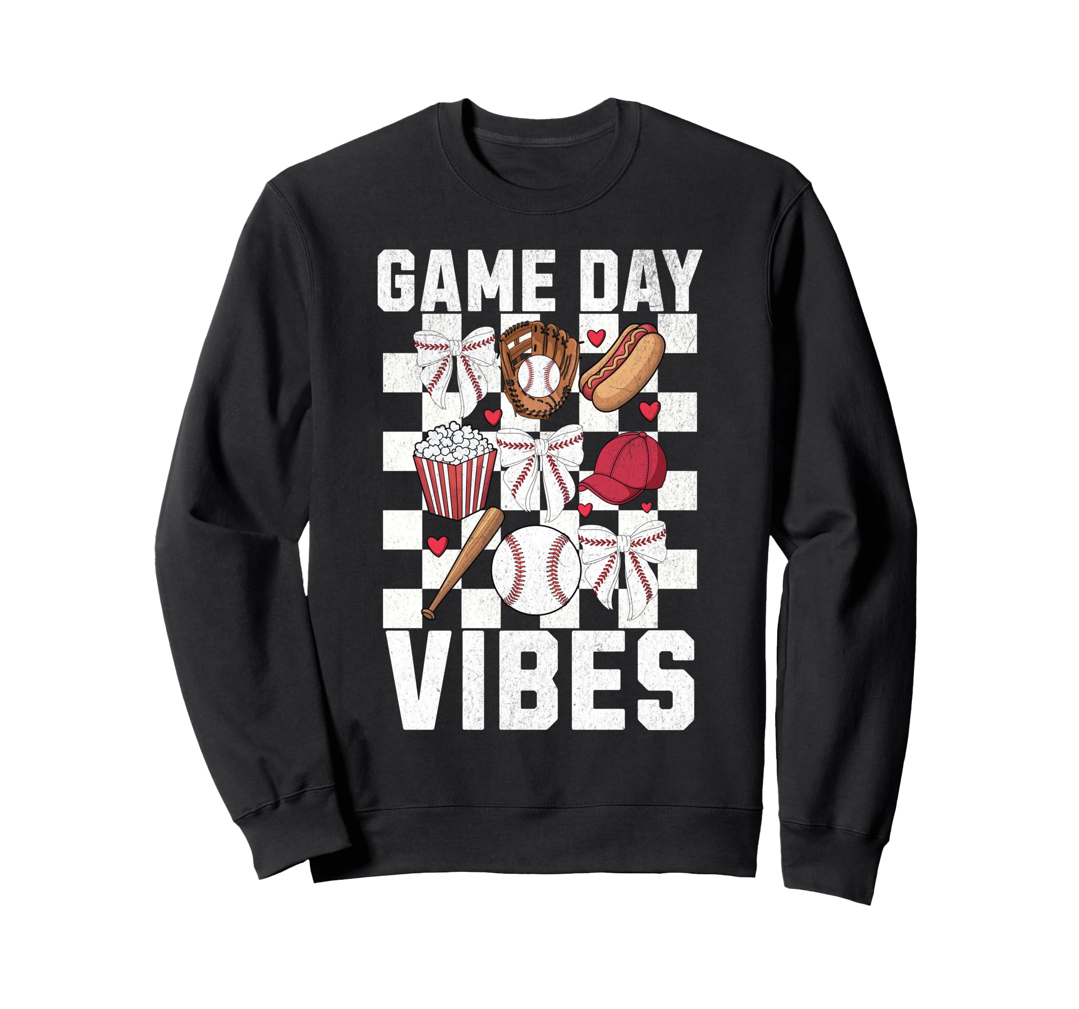 Game Day Vibes Coquette Bow Sweatshirt - Casual Everyday Wear for Adults - T-Shirt, Sweatshirt, Hoodie
