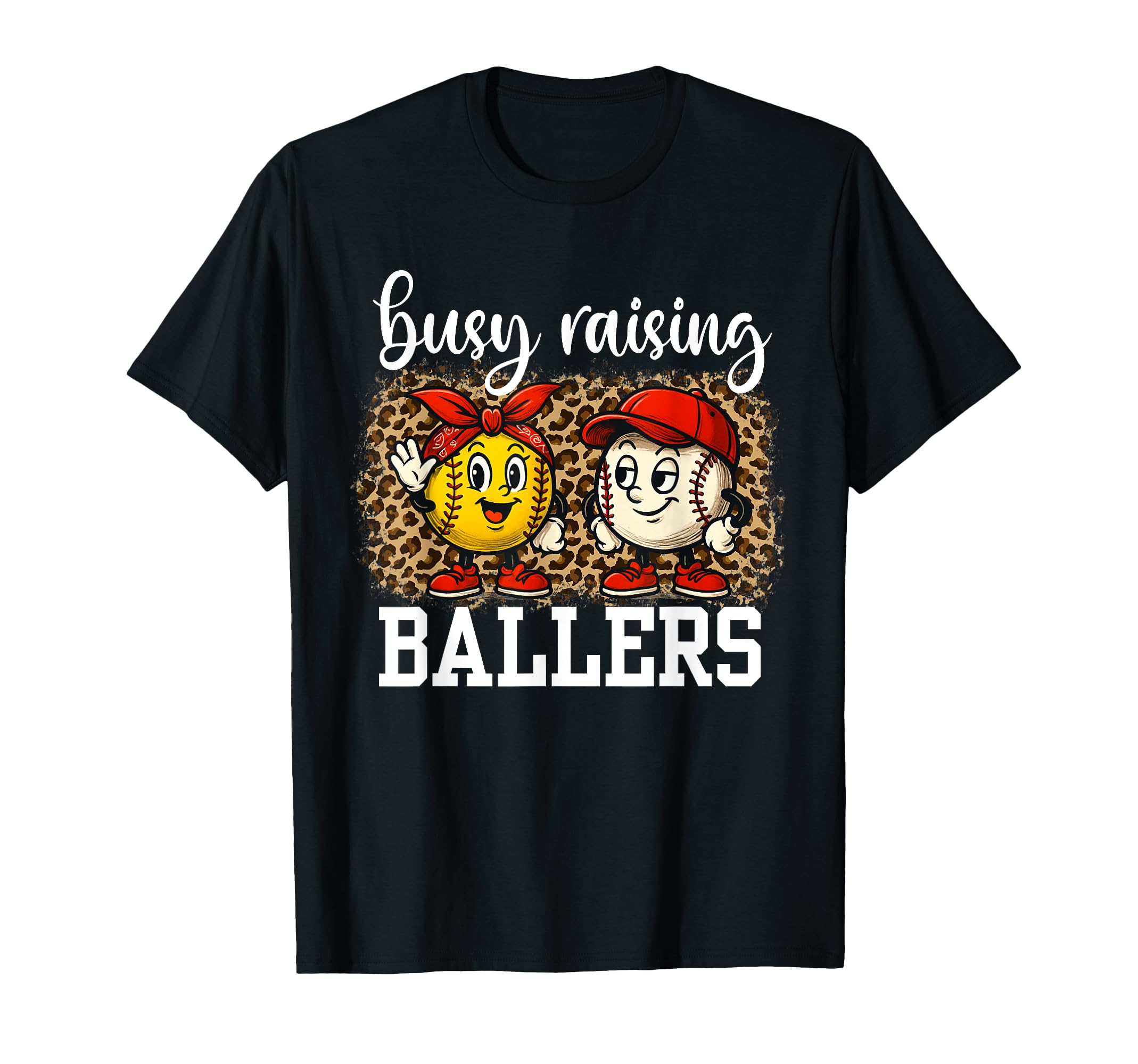 Busy Raising Ballers Softball And T-Shirt - Minimalist Print Unisex - T-Shirt, Sweatshirt, Hoodie