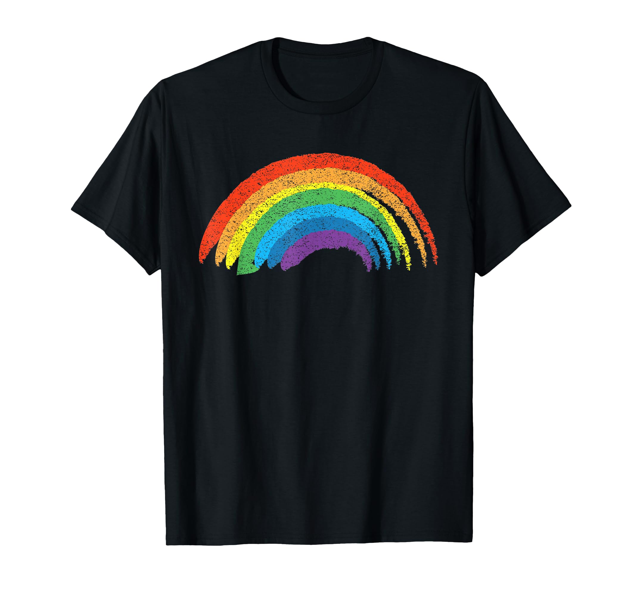 Rainbow Distressed T-Shirt - Minimalist Print Men Women - T-Shirt, Sweatshirt, Hoodie