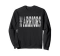 Warriors Mascot Distressed School Sweatshirt - Aesthetic Graphic Unisex - T-Shirt, Sweatshirt, Hoodie