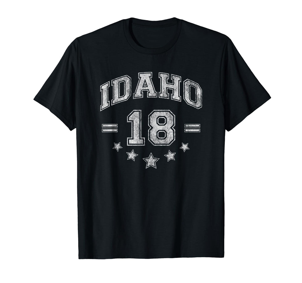 Idaho 18 Distressed Arch Gift T-Shirt - Graphic Print Unisex - T-Shirt, Sweatshirt, Hoodie