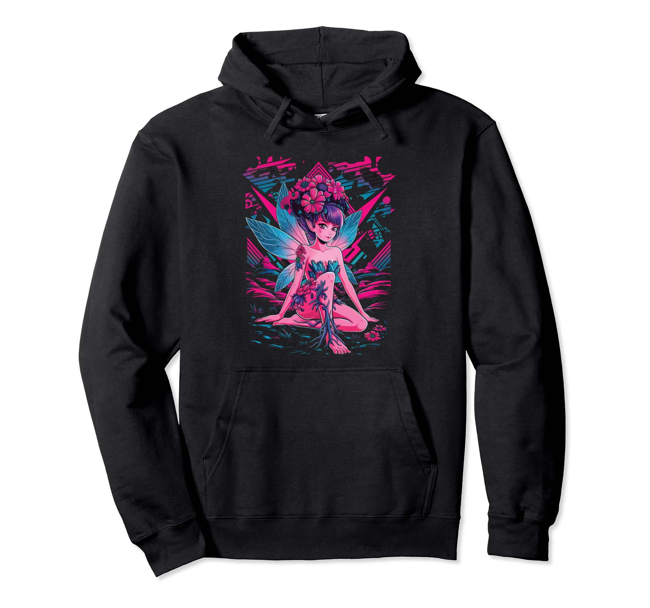 Retrowave 2 0 Fairy Vaporwave Outrun Hoodie - Custom Art Print Men Women - T-Shirt, Sweatshirt, Hoodie