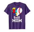 Ball Mom Autism Baseball Player Mom T-Shirt - Trendy Graphic Men Women - T-Shirt, Sweatshirt, Hoodie
