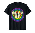 Ally Af Rainbow Gay Pride Flag Lgbtq T-Shirt - Trendy Graphic for Adults - T-Shirt, Sweatshirt, Hoodie