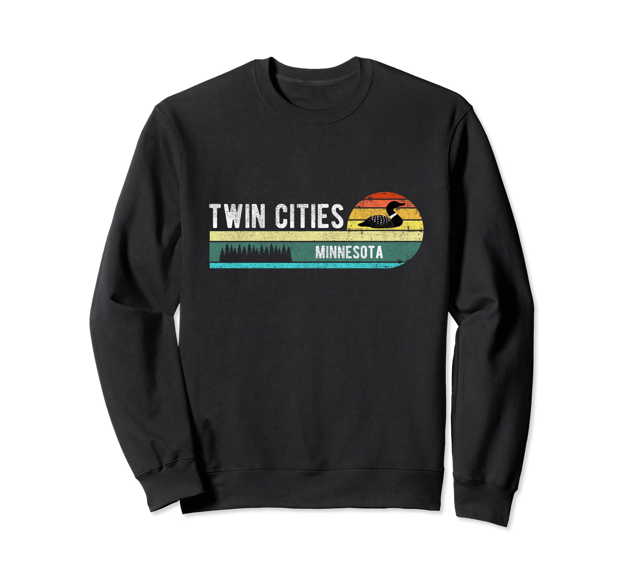 Twin Cities Minnesota Mn Distressed Sweatshirt - Fun Novelty Design Unisex - T-Shirt, Sweatshirt, Hoodie