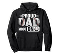 Proud Dad Mode Softball Baseball Hoodie - Fun Novelty Design Men Women - T-Shirt, Sweatshirt, Hoodie