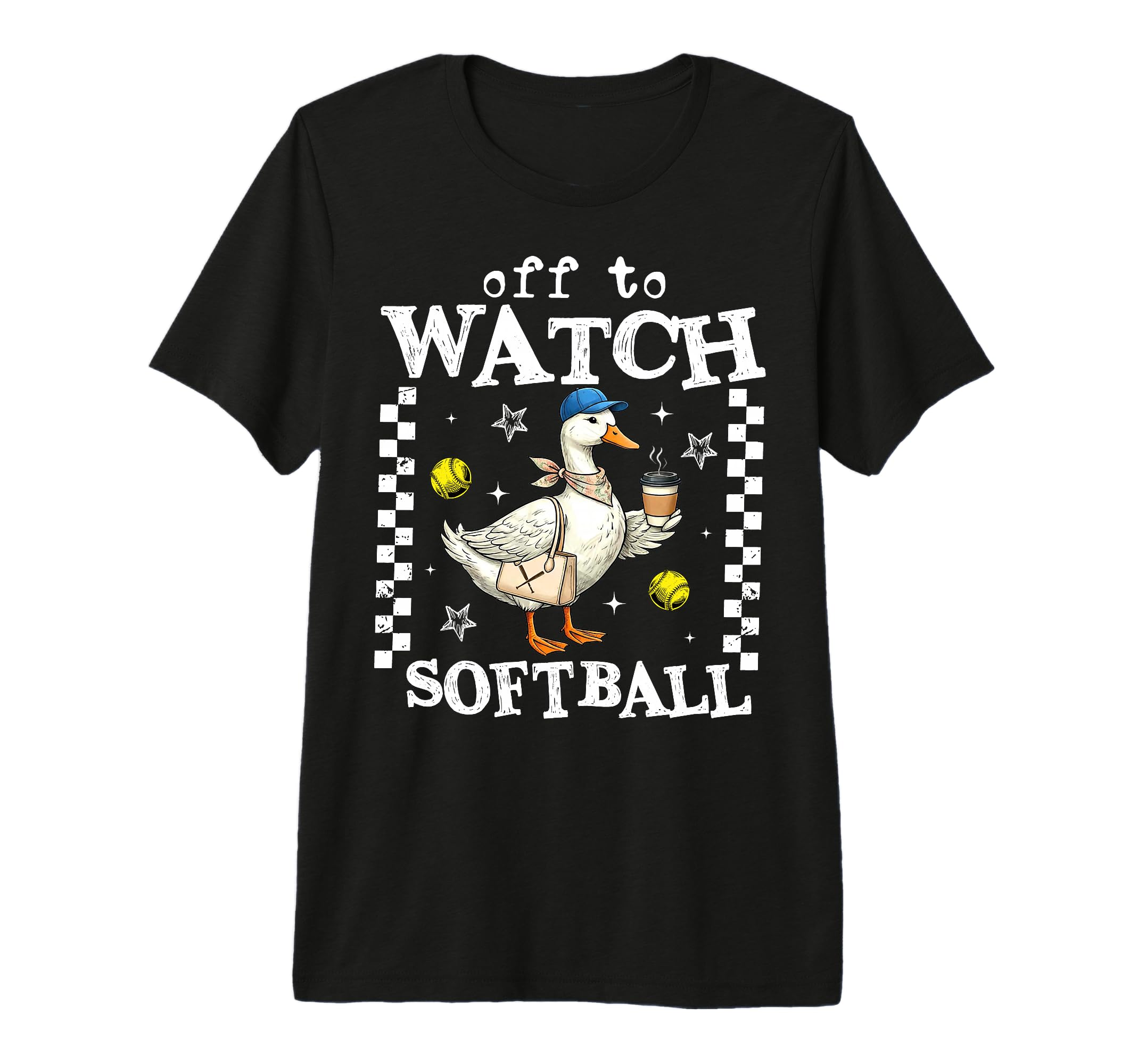 Off To Watch Softball Goose Funny T-Shirt - Trendy Graphic for Adults - T-Shirt, Sweatshirt, Hoodie