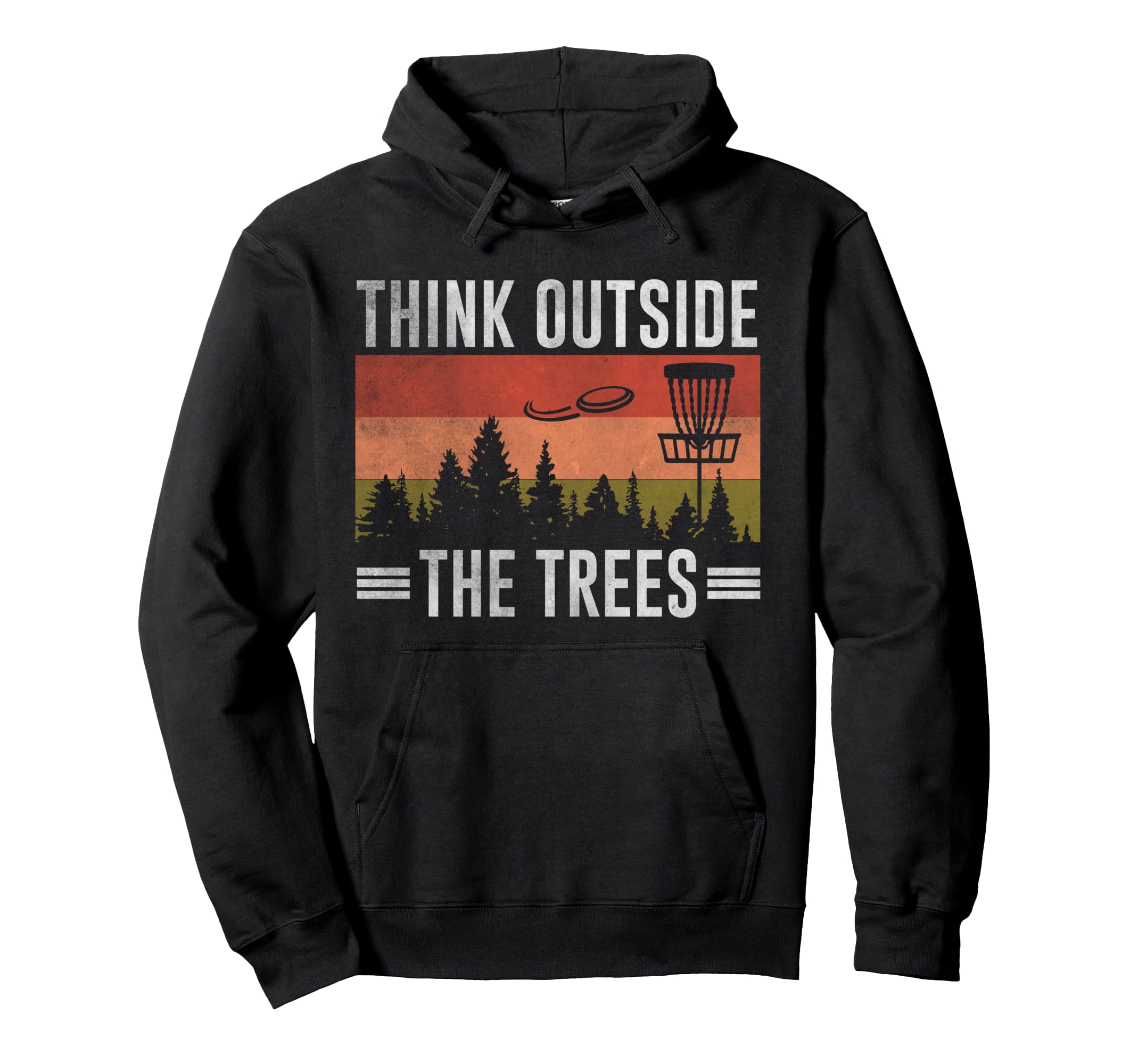 Disc Golf Basket Sunset Hoodie - Unique Graphic Unisex - T-Shirt, Sweatshirt, Hoodie