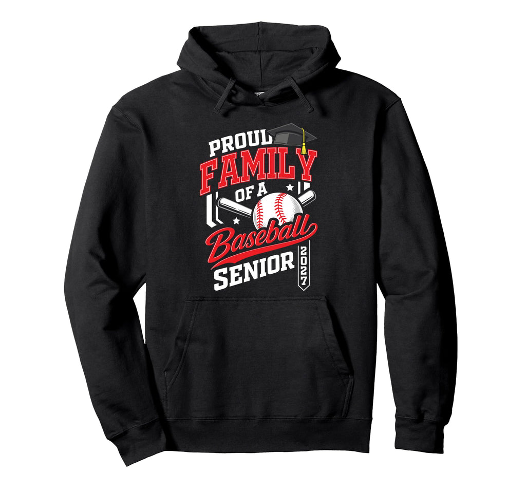 Proud Family Baseball Senior Class 2027 Hoodie - Unique Graphic Men Women - T-Shirt, Sweatshirt, Hoodie