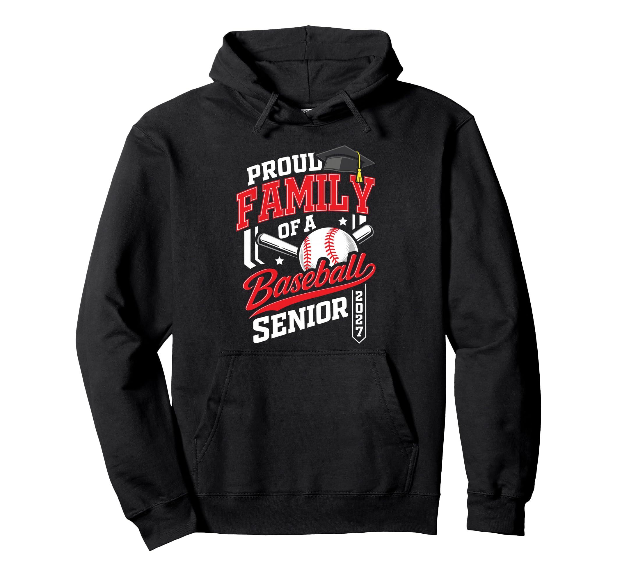 Proud Family Baseball Senior Class 2027 Hoodie - Unique Graphic Men Women - T-Shirt, Sweatshirt, Hoodie