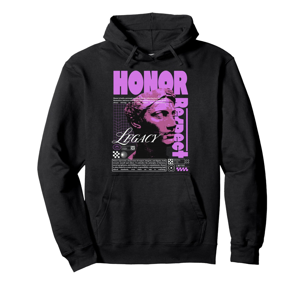 Y2K Honor Bold Urban Graffiti Aesthetic Hoodie - Streetwear Style Unisex - T-Shirt, Sweatshirt, Hoodie