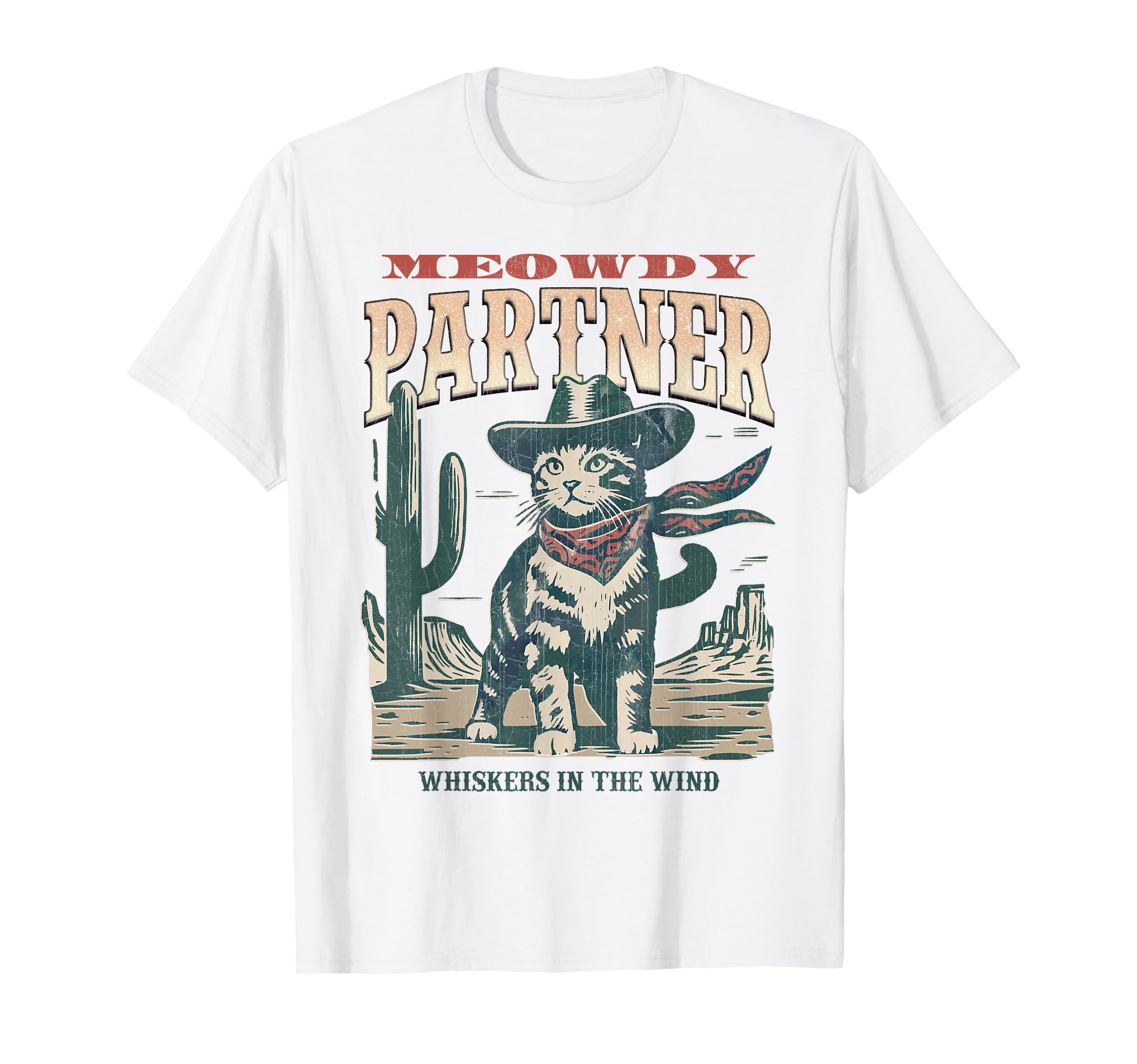 Meowdy Partner Cowboy Cat Funny T-Shirt - Trendy Graphic for Adults - T-Shirt, Sweatshirt, Hoodie