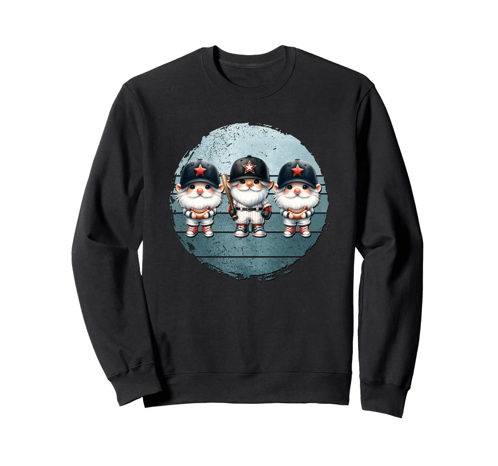 Baseball Hot Dog Gnomes Baseball Sweatshirt - Custom Art Print for Adults - T-Shirt, Sweatshirt, Hoodie