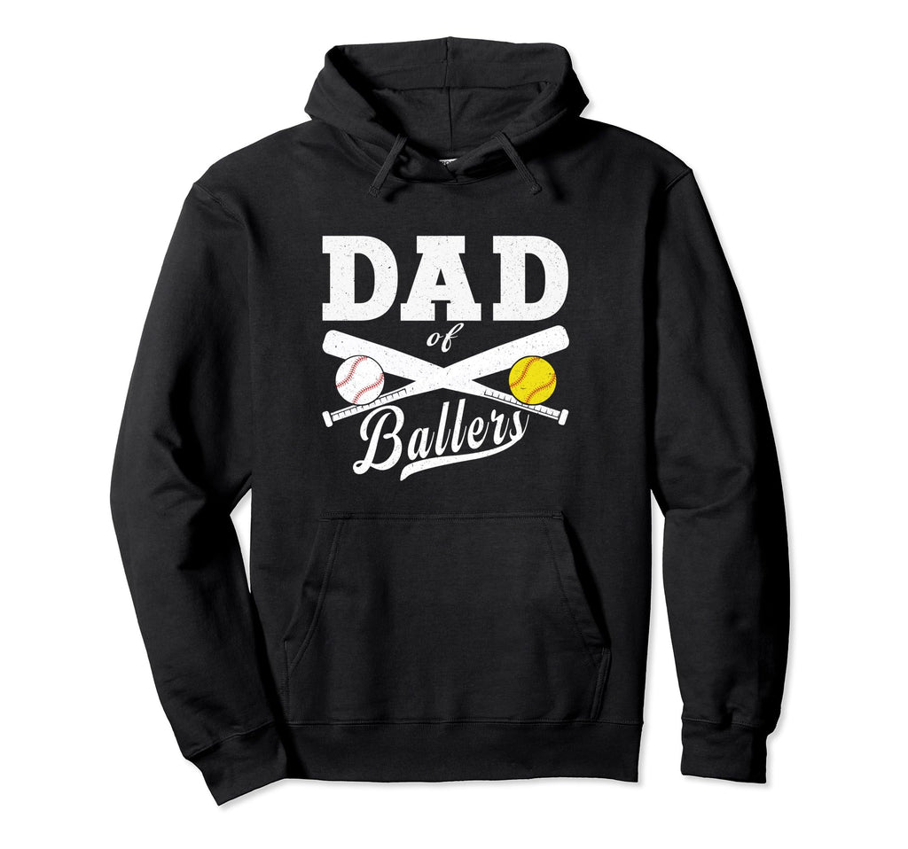 Dad Ballers Funny Dad Baseball And Hoodie - Unique Graphic Men Women - T-Shirt, Sweatshirt, Hoodie