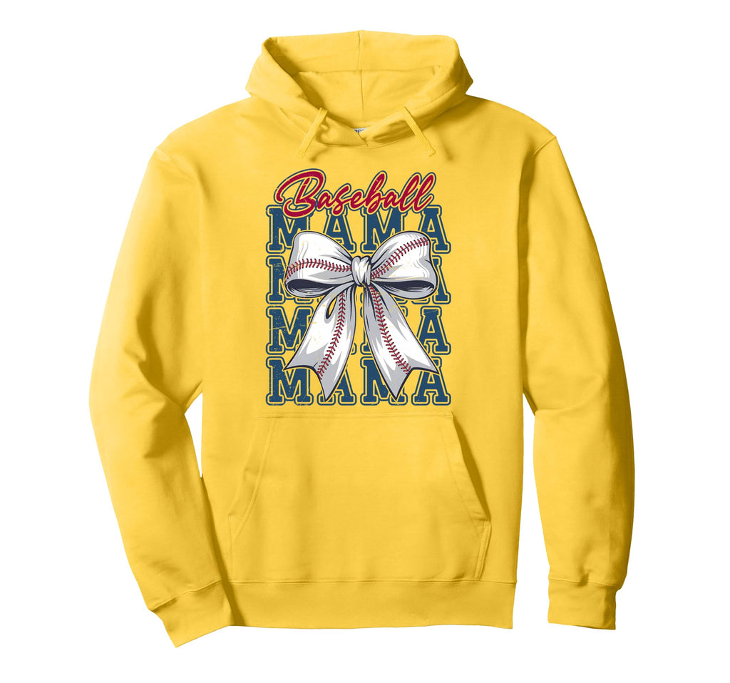 Baseball Coquette Bow Baseball Mom Game Hoodie - Trendy Graphic for Adults - T-Shirt, Sweatshirt, Hoodie