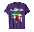 Wisconsin State Rainbow Hippie 70S T-Shirt - Fun Novelty Design Men Women - T-Shirt, Sweatshirt, Hoodie