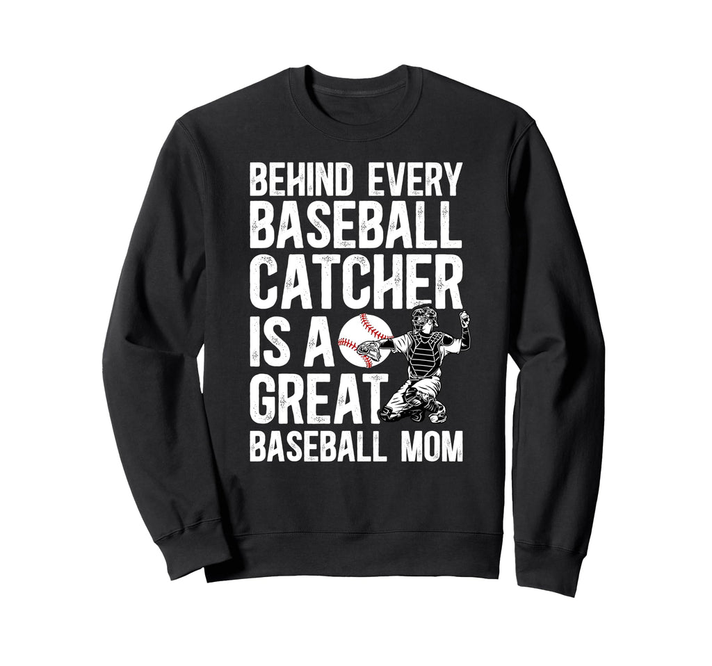 Great Baseball Catcher Mom Sweatshirt - Aesthetic Graphic for Adults - T-Shirt, Sweatshirt, Hoodie