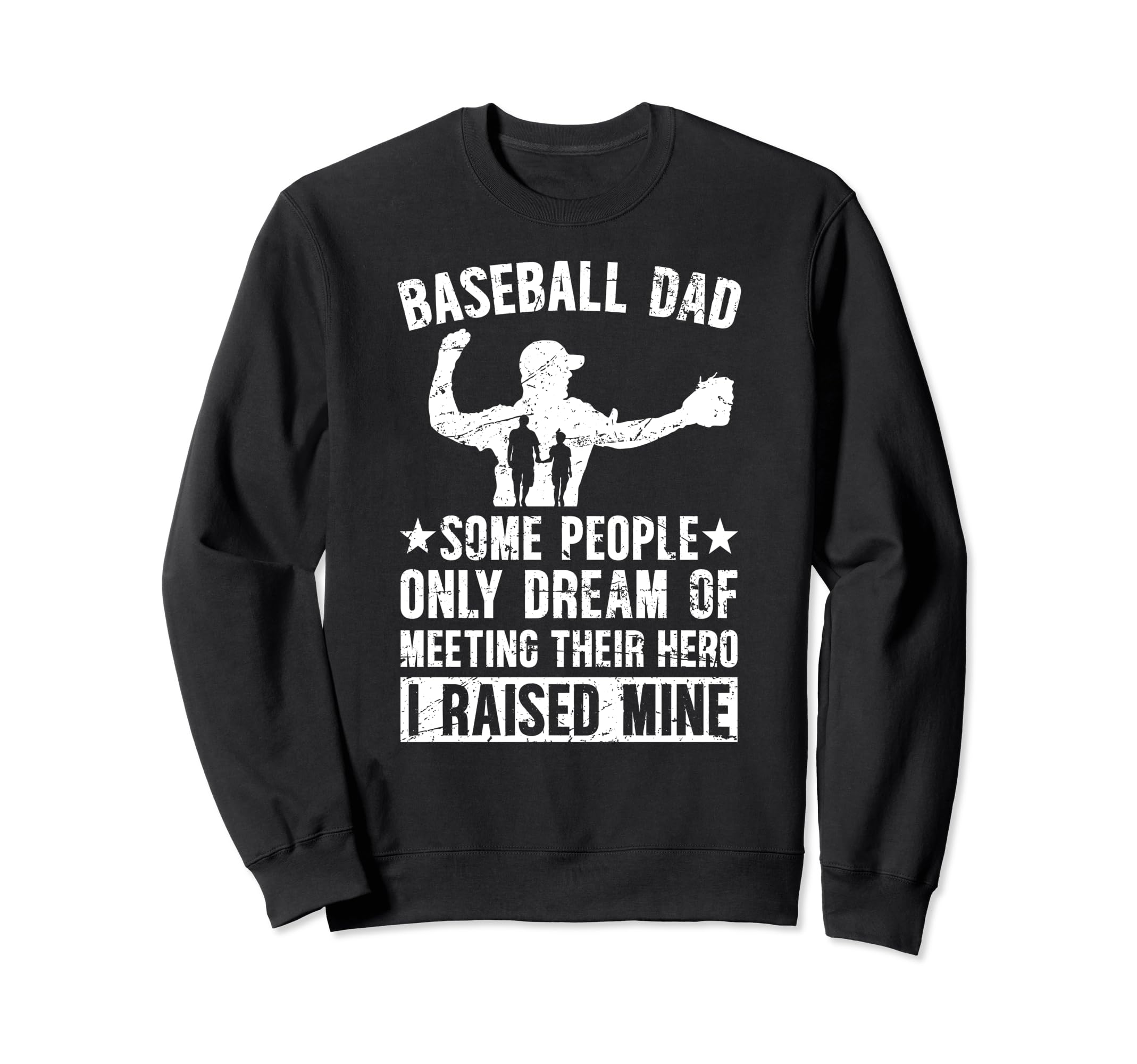 Baseball Dad Proud Father Baseball Sweatshirt - Custom Art Print Men Women - T-Shirt, Sweatshirt, Hoodie