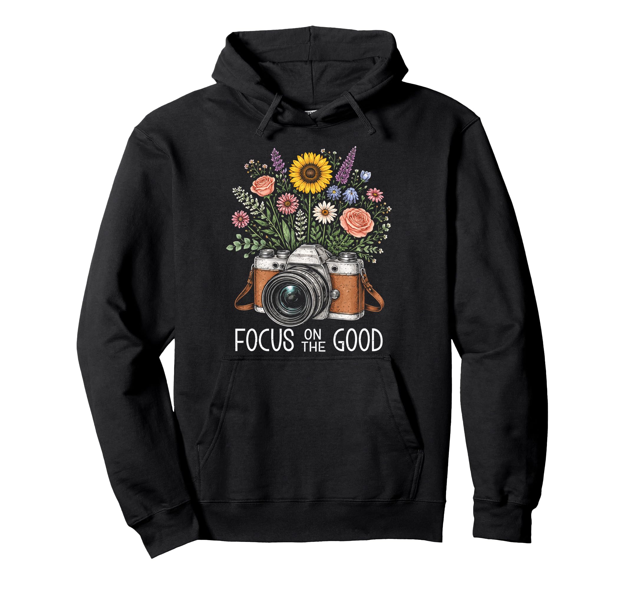 Photographer Focus Good Floral Camera Flowers Hoodie - Graphic Print Unisex - T-Shirt, Sweatshirt, Hoodie