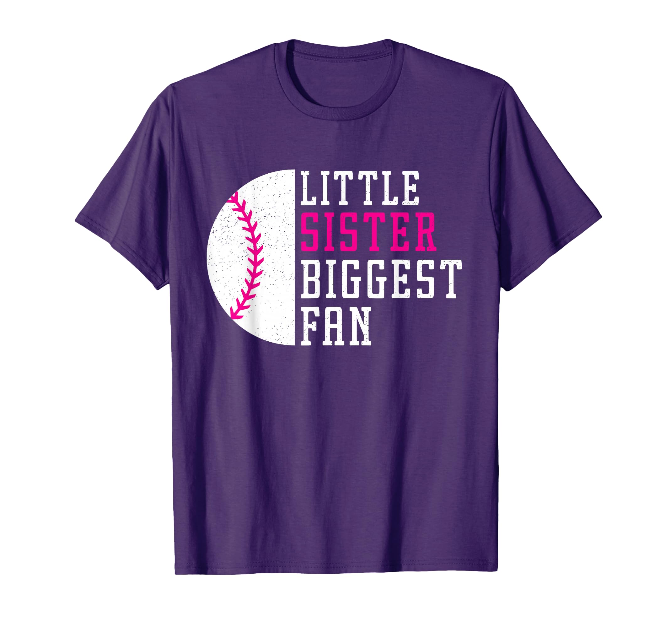 Little Sister Biggest Fan Baseball T-Shirt - Aesthetic Graphic Men Women - T-Shirt, Sweatshirt, Hoodie