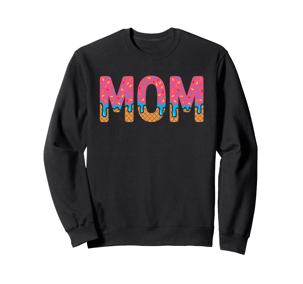 Mom Baseball Drip Ice Cream Mama Sweatshirt - Trendy Graphic Unisex - T-Shirt, Sweatshirt, Hoodie